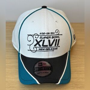 New Era Super Bowl XLVII Cap - White, Black, and Teal New Orleans 2/3/13 NEW!